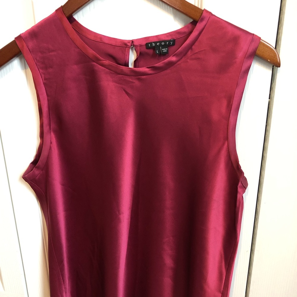 Theory Silk shell hot pink